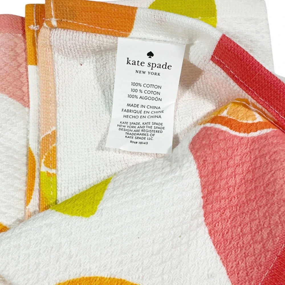 NEW Kate Spade CITRUS DESIGN Kitchen Towel Set/2